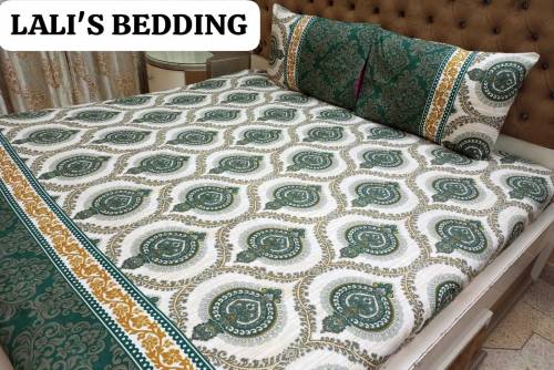 New Design crystal Cotton Satain_ 3 Pcs Bed Sheet 