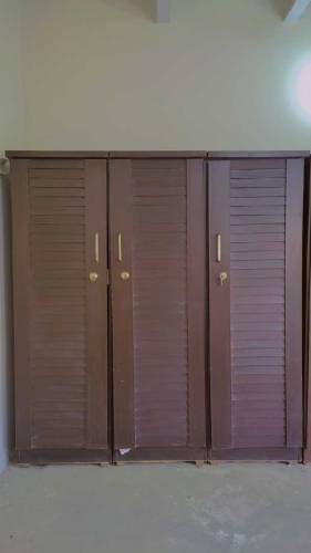FORMICA BED SET WITH CUPBOARD AND DRESSING 