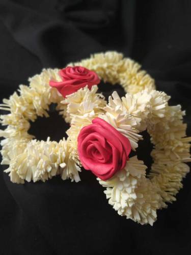  pair of  red rose artificial gajra kangan 