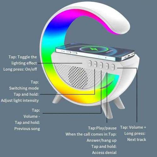 Wireless charging,speaker and lead lights lamp /G500 model