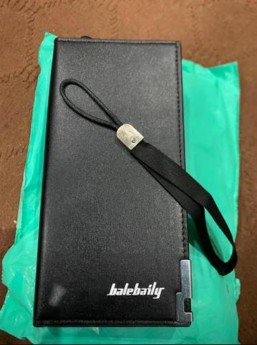 Men’s Leather Plain Bi-Fold Long Wallet