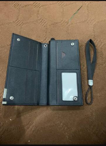Men’s Leather Plain Bi-Fold Long Wallet