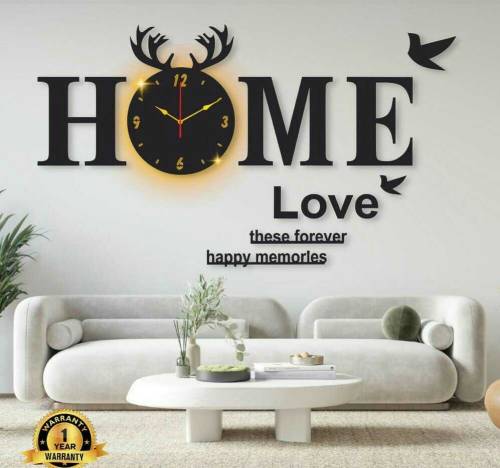Home Design Laminated Wall Clock With Backlight