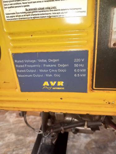 garnator 6.5 kv Aksa company petrol gass ok 