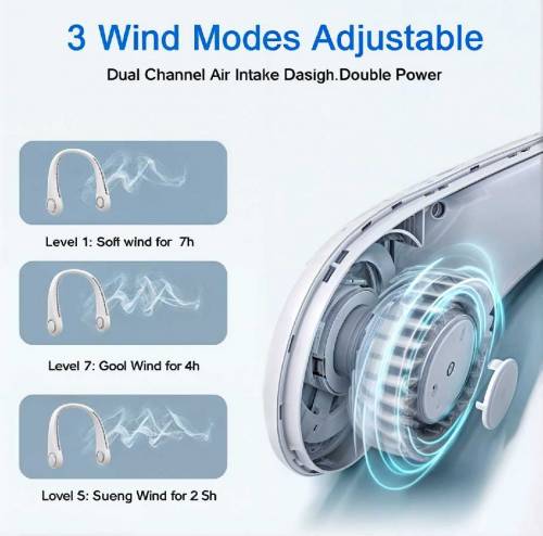 portable neckband fan 