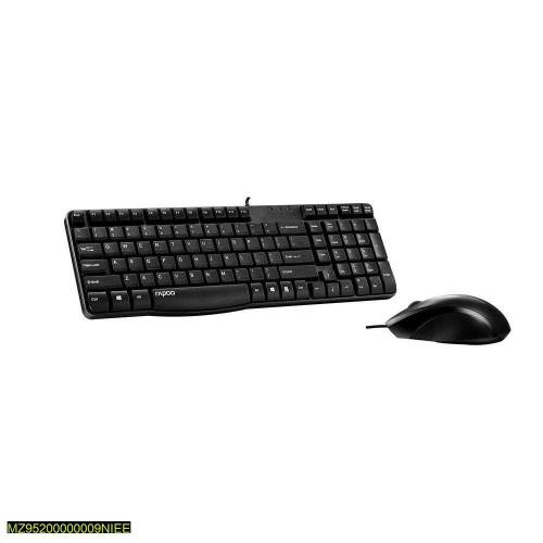 wire keyboard and mouse set ،black 