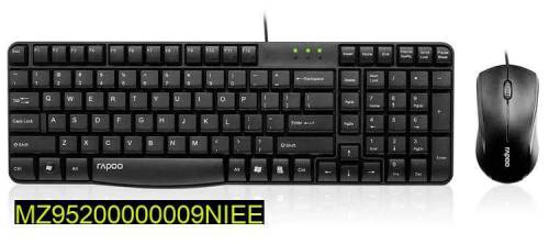wire keyboard and mouse set ،black 