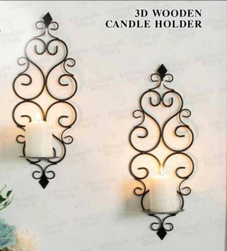 Beautiful wooden candle stand 