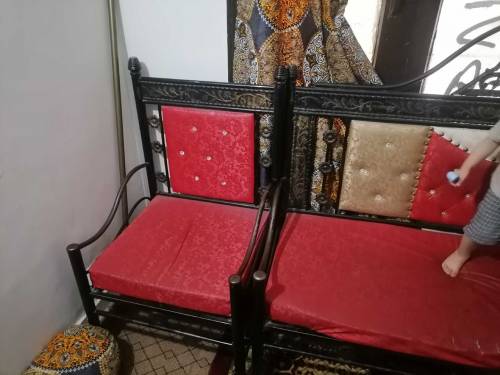 5 set of steel sofa..