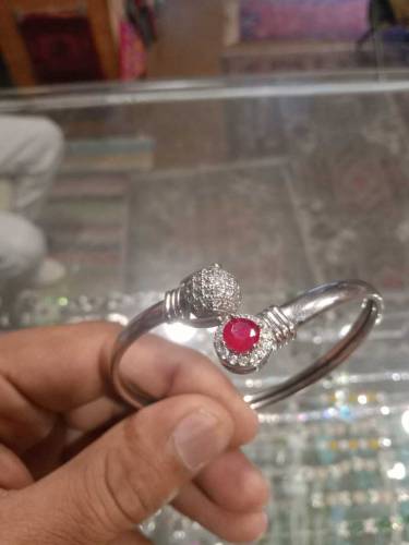 silver rhodium plated brass bangels 