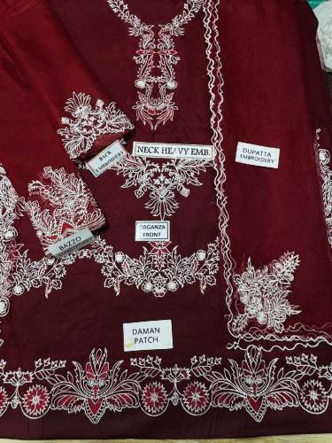 lawn fancy embroidery suits 