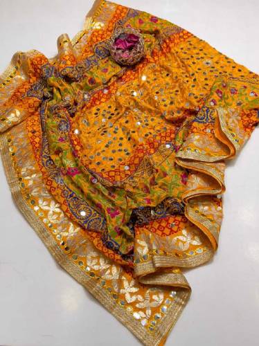 heavy mirror work shawl 