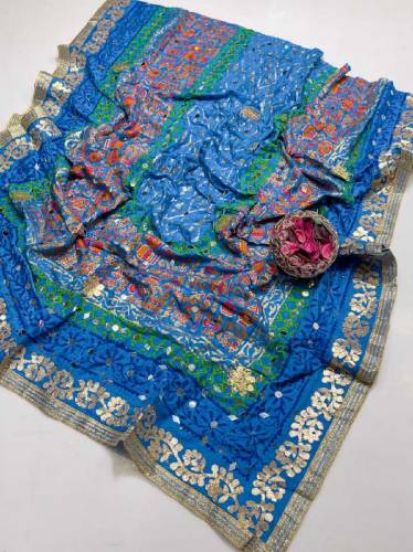 heavy mirror work shawl 