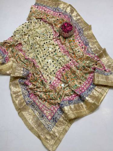 heavy mirror work shawl 