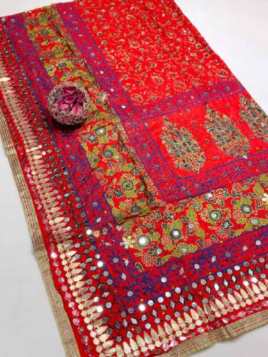 heavy mirror work shawl 