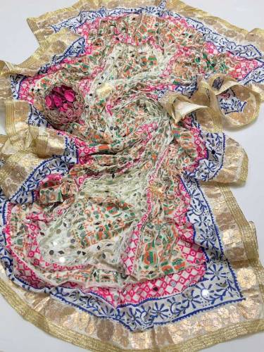 heavy mirror work shawl 