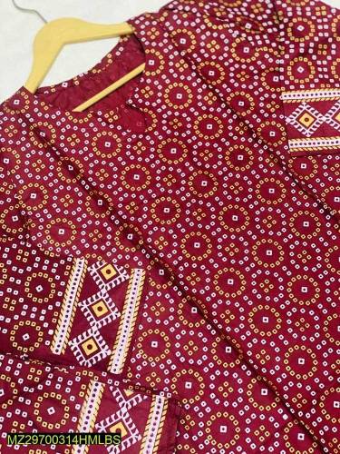 All over 2pc Women Stitched Line Printed Suits/ Eid Collection/Delivey