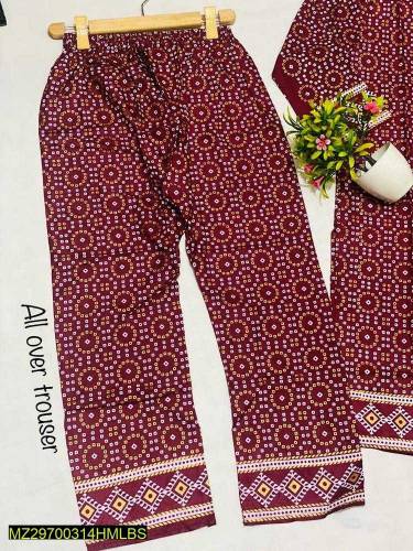 All over 2pc Women Stitched Line Printed Suits/ Eid Collection/Delivey