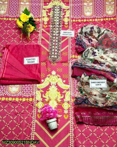 •  Fabric: Viscose•  Pattern: Embroidered•  Shirt Front: Embroidered•
