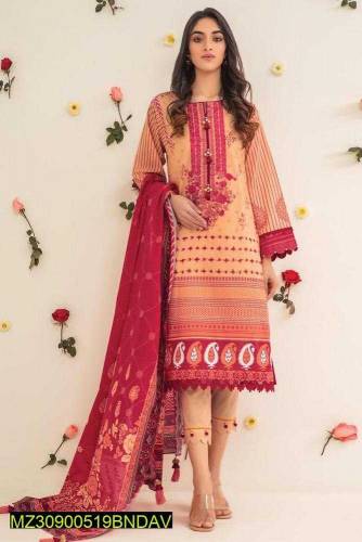 3 pcs women unctiched viscose embroiderd suit
