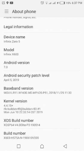 Mobile for sale used Infinix X 603- 6/64