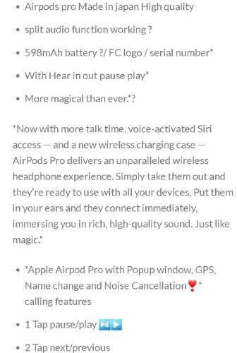 airpodspro assmbled in California of japan 