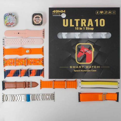 Ultra smart watch with 10 straps 