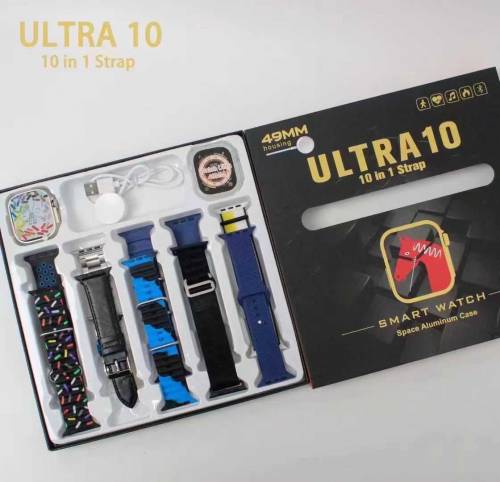 Ultra smart watch with 10 straps 
