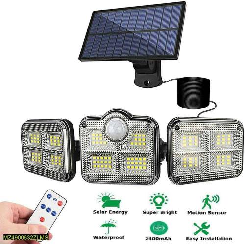 3 sided solar lamp with wire 