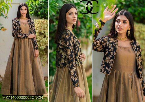 women chiffon embroidered dress 