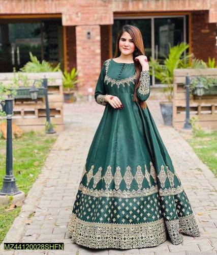 women chiffon embroidered dress 
