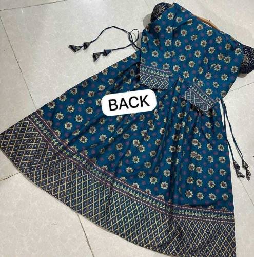 2 Pcs Women's Stitched Cotton Printed Maxi
