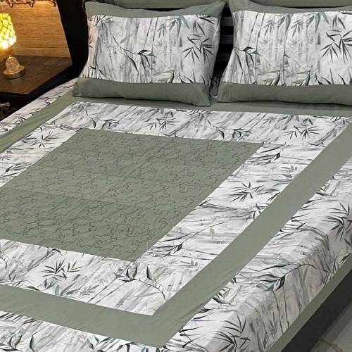 Embroidered Patch Work King Size BedSheets...😇😍Fabric 😍 😜  Cotton Sata