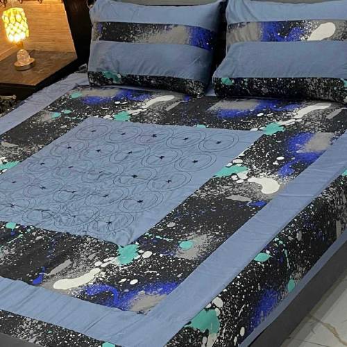 Embroidered Patch Work King Size BedSheets...😇😍Fabric 😍 😜  Cotton Sata