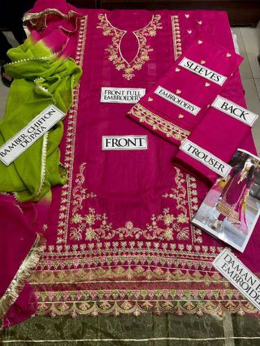 Omal 3pc embroidered suit