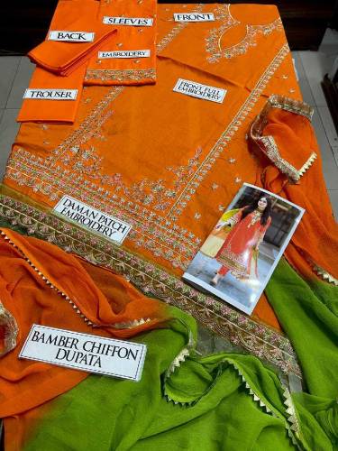 Omal 3pc embroidered suit
