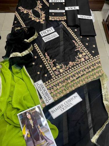 Omal 3pc embroidered suit