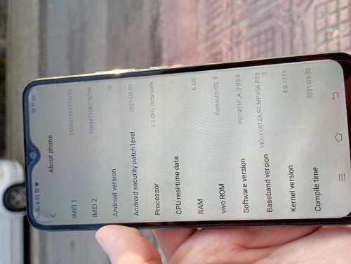 Vivo Y17 Used phone with 8/10 condition