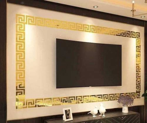 golden wall mirror, 6 pices