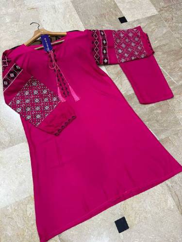 Embroidery Bunch Maxi With Emb Separate Koti 2Pcs