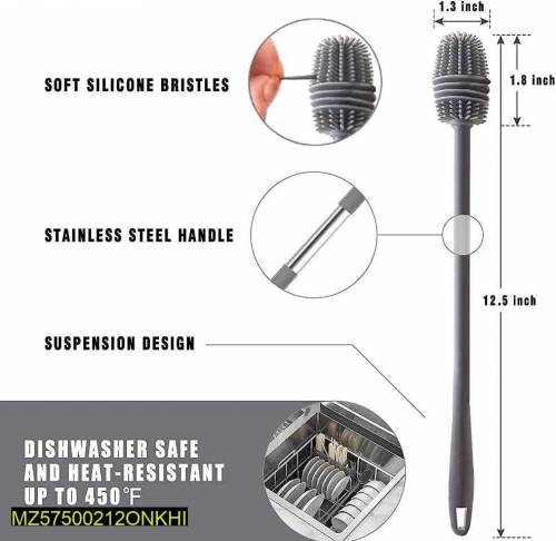 Silicone Rubber Brush for Glass And Fidder Cleaning 