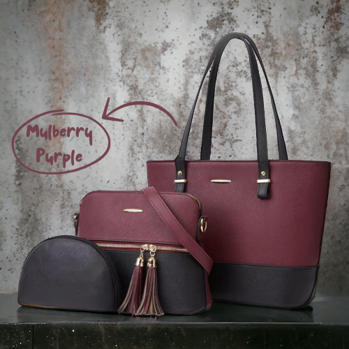 Women's Plain Leather Shoulder Bag