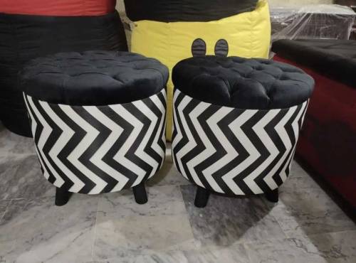 Puffy stools pair 