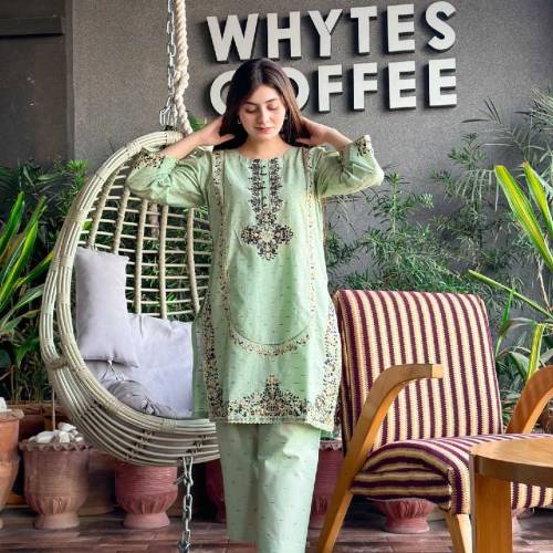 Unique colours for Summers** Front and Back embroidered plus cutwork .