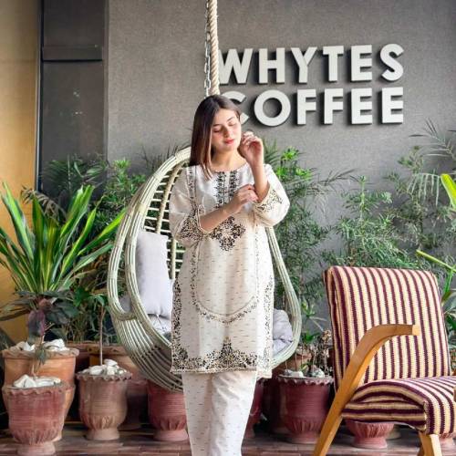 Unique colours for Summers** Front and Back embroidered plus cutwork .