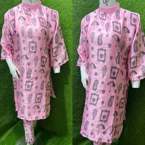 summer neck style  print 2pc*