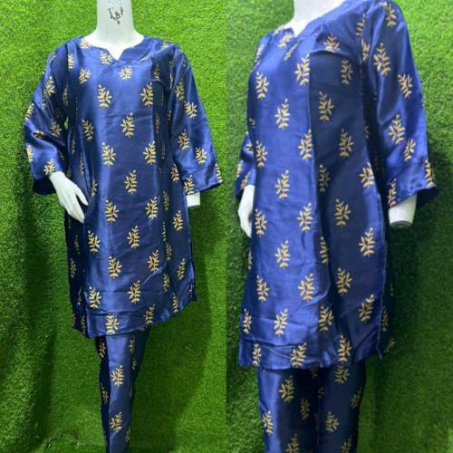 summer neck style  print 2pc*