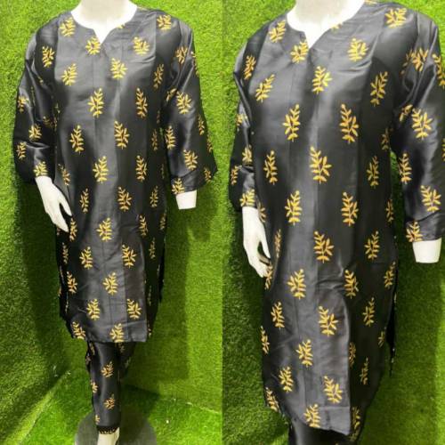 summer neck style  print 2pc*