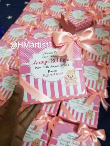 custumized baby birth Announcements box