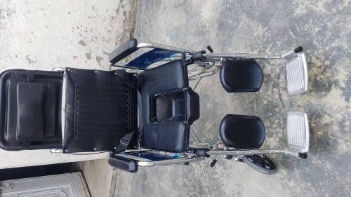 Wheelchair With Cushion & Commode With Adjustable Back & Leg Restty
